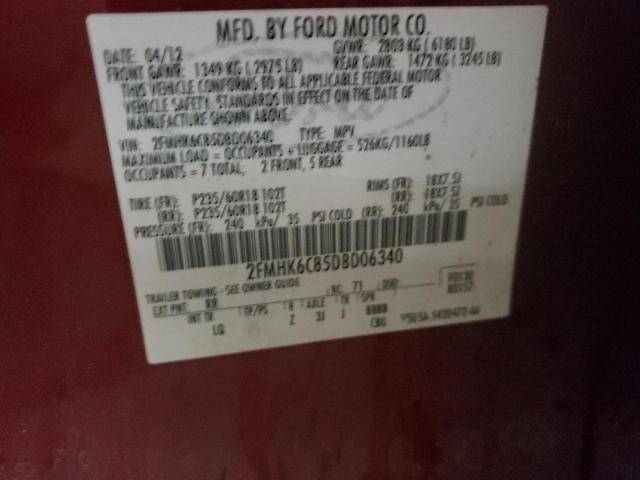 Photo 10 from auction – 2013 FORD FLEX SEL with VIN 2FMHK6C85DBD06340