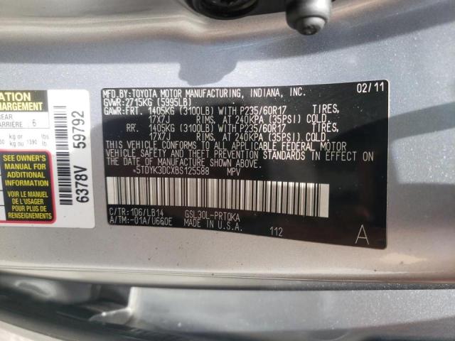 Photo 10 from auction – 2011 TOYOTA SIENNA XLE with VIN 5TDYK3DCXBS125588