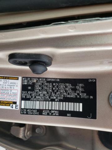Zdjęcie 10 z aukcji – 2005 TOYOTA HIGHLANDER z VIN JTEGD21A350111179