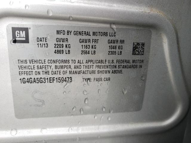 Photo 10 from auction – 2014 BUICK LACROSSE with VIN 1G4GA5G31EF159473