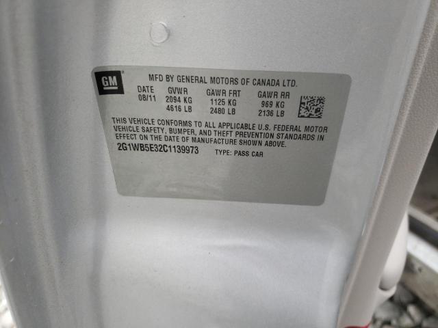 Photo 10 from auction – 2012 CHEVROLET IMPALA LT with VIN 2G1WB5E32C1139973
