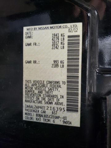 Photo 10 from auction – 2012 NISSAN ALTIMA BAS with VIN 1N4AL2AP4CC216395