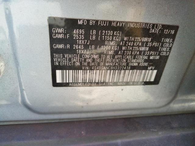 Photo 10 from auction – 2017 SUBARU OUTBACK 2. with VIN 4S4BSANC8H3322418