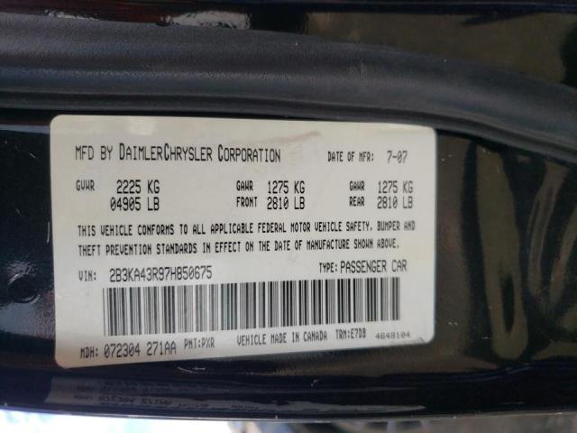 Photo 10 from auction – 2007 DODGE CHARGER SE with VIN 2B3KA43R97H850675
