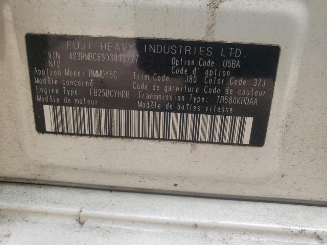 Photo 10 from auction – 2013 SUBARU LEGACY 2.5 with VIN 4S3BMBC69D3013777