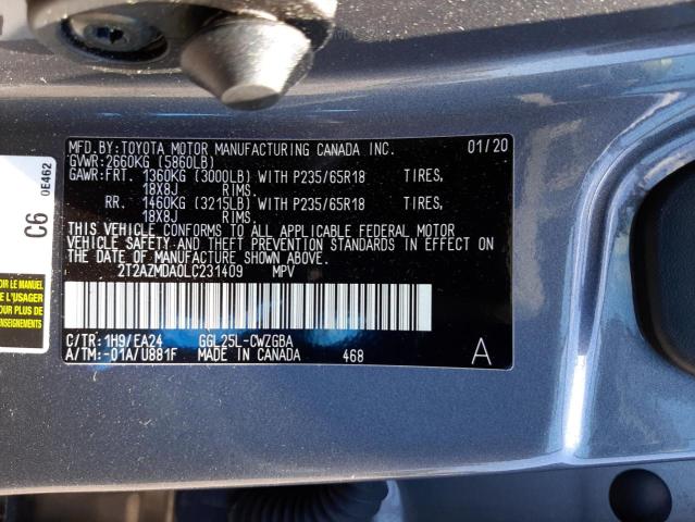 Photo 10 from auction – 2020 LEXUS RX 350 BAS with VIN 2T2AZMDA0LC231409