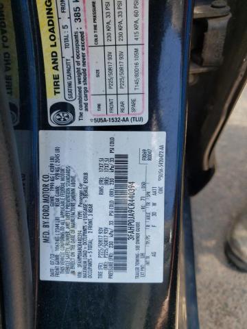 Photo 10 from auction – 2012 FORD FUSION SEL with VIN 3FAHP0JA9CR440394