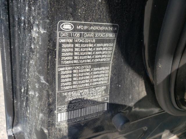 Photo 10 from auction – 2007 LAND ROVER RANGE ROVE with VIN SALSF25487A991248
