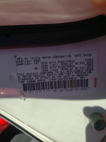 Photo 10 from auction – 2000 LEXUS RX 300 with VIN JT6HF10U1Y0145612