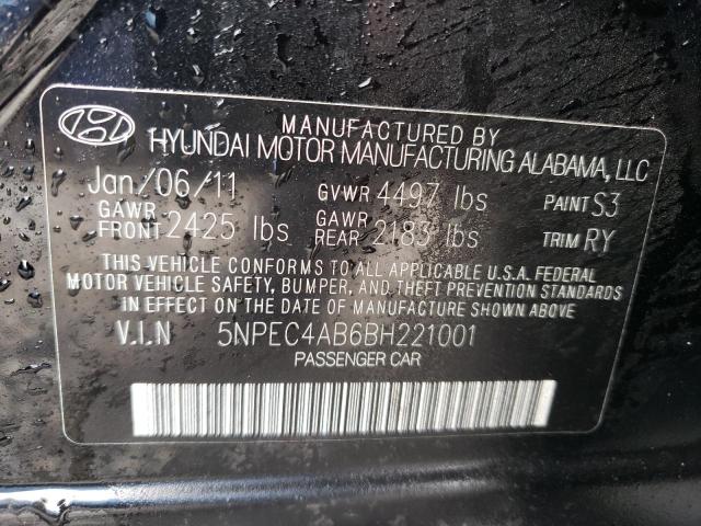 Photo 10 from auction – 2011 HYUNDAI SONATA 2.0 with VIN 5NPEC4AB6BH221001