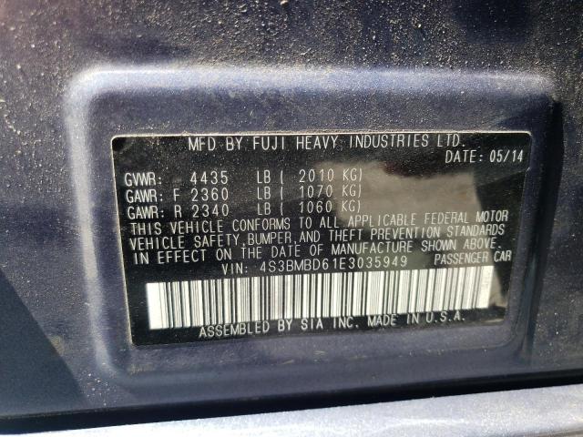 Photo 10 from auction – 2014 SUBARU LEGACY 2.5 with VIN 4S3BMBD61E3035949