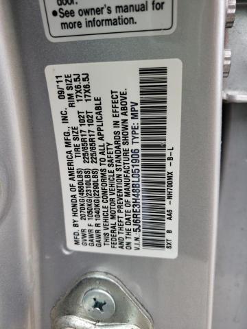 Photo 10 from auction – 2011 HONDA CR-V SE with VIN 5J6RE3H48BL051906