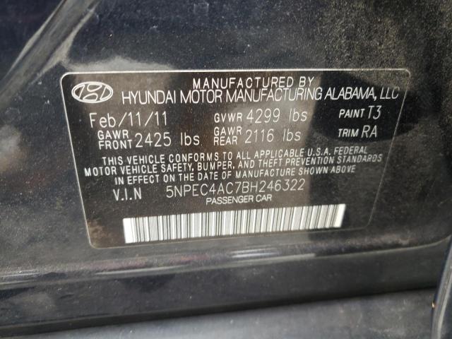 Photo 10 from auction – 2011 HYUNDAI SONATA SE with VIN 5NPEC4AC7BH246322