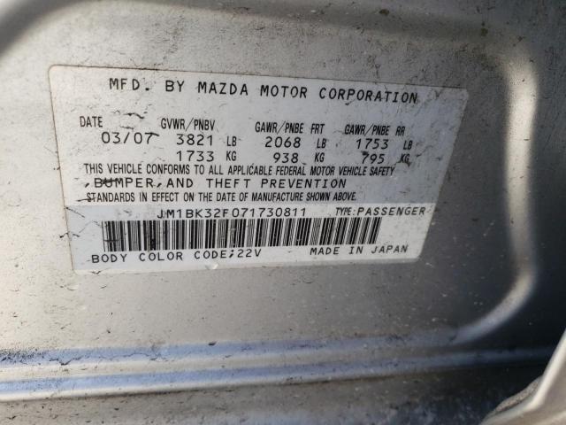 Photo 10 from auction – 2007 MAZDA 3 I with VIN JM1BK32F071730811
