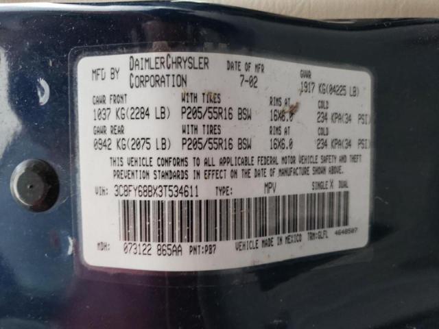 Photo 10 from auction – 2003 CHRYSLER PT CRUISER with VIN 3C8FY68BX3T534611