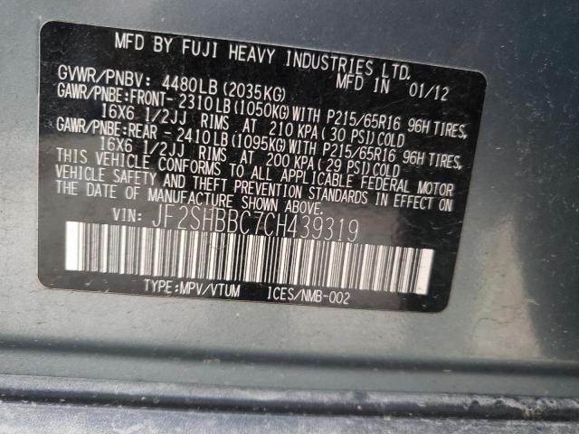 Photo 10 from auction – 2012 SUBARU FORESTER 2 with VIN JF2SHBBC7CH439319