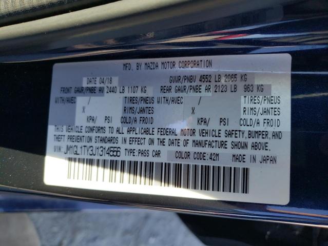 Photo 10 from auction – 2018 MAZDA 6 with VIN JM1GL1TY3J1314556