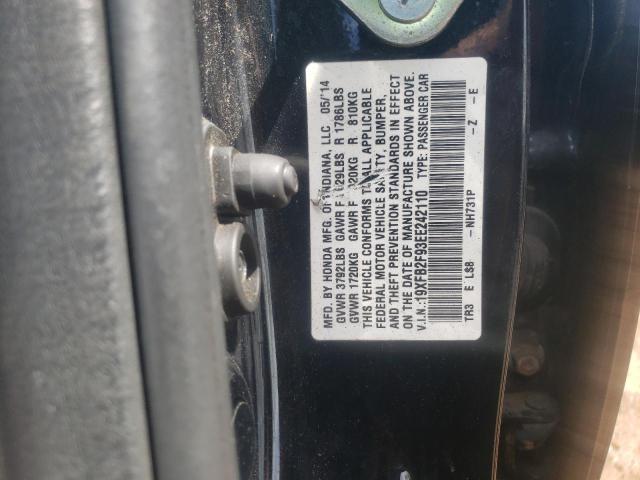 Photo 10 from auction – 2014 HONDA CIVIC EXL with VIN 19XFB2F93EE242110