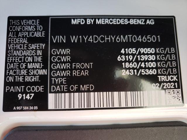 Photo 10 from auction – 2021 MERCEDES-BENZ SPRINTER 2 with VIN W1Y4DCHY6MT046501