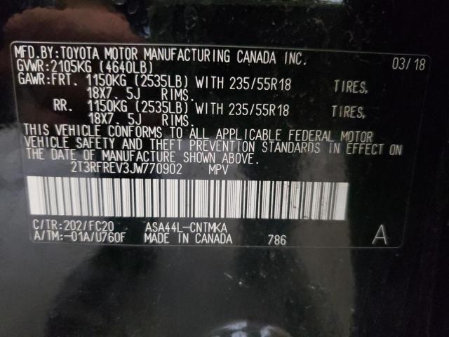 Photo 10 from auction – 2018 TOYOTA RAV4 ADVEN with VIN 2T3RFREV3JW770902