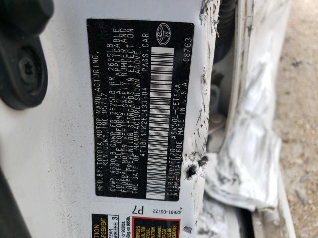 Photo 10 from auction – 2017 TOYOTA CAMRY LE with VIN 4T1BF1FK2HU433504