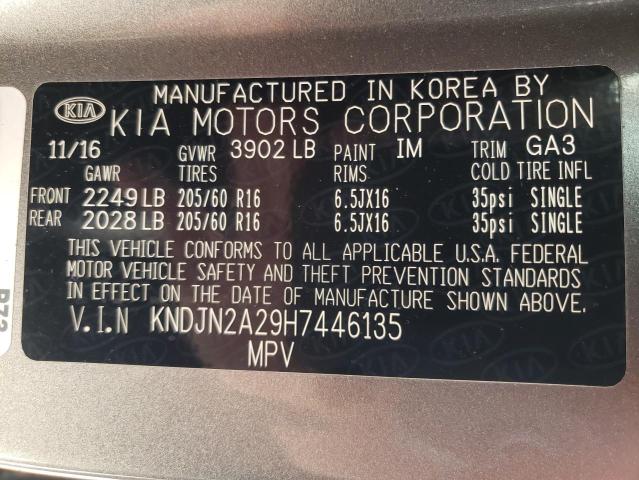 Photo 10 from auction – 2017 KIA SOUL with VIN KNDJN2A29H7446135