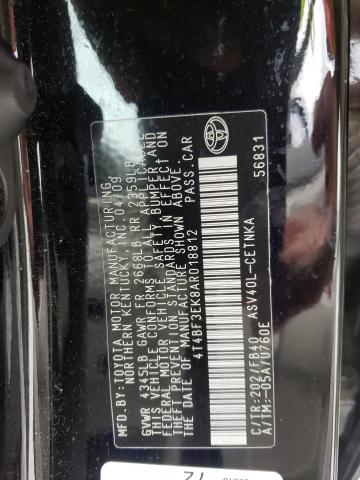 Photo 10 from auction – 2010 TOYOTA CAMRY BASE with VIN 4T4BF3EK8AR018812