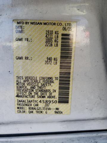 Photo 10 from auction – 2015 NISSAN ALTIMA 2.5 with VIN 1N4AL3AP7FC458950