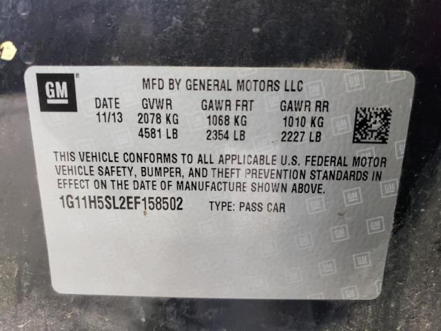 Photo 10 from auction – 2014 CHEVROLET MALIBU LTZ with VIN 1G11H5SL2EF158502