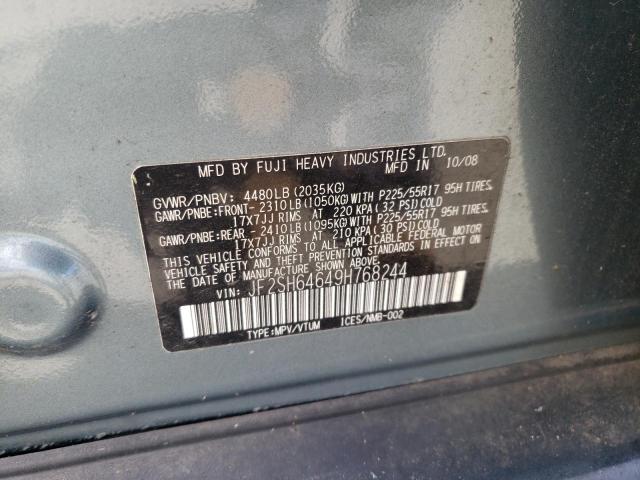 Photo 10 from auction – 2009 SUBARU FORESTER 2 with VIN JF2SH64649H768244