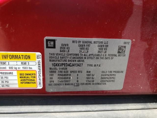Photo 10 from auction – 2012 GMC ACADIA SLE with VIN 1GKKVPED4CJ413427
