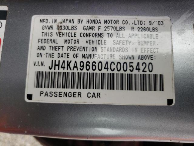 Photo 10 from auction – 2004 ACURA 3.5 RL with VIN JH4KA96604C005420
