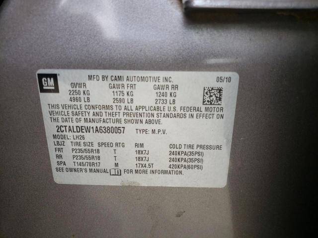 Photo 10 from auction – 2010 GMC TERRAIN SL with VIN 2CTALDEW1A6380057