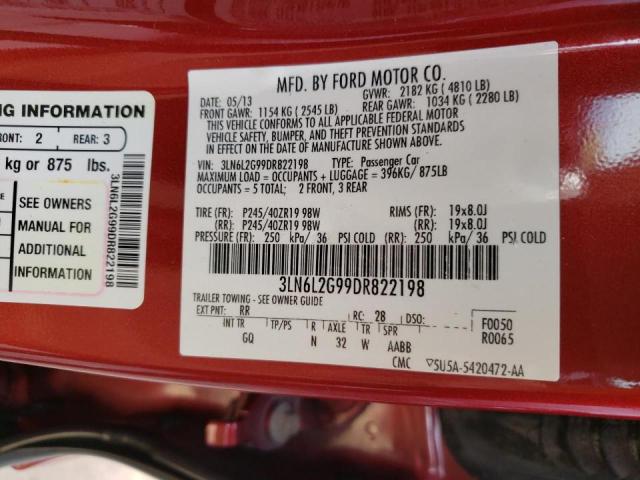 Photo 10 from auction – 2013 LINCOLN MKZ with VIN 3LN6L2G99DR822198