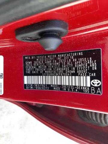 Photo 10 from auction – 2019 TOYOTA COROLLA L with VIN 5YFBURHE8KP870041