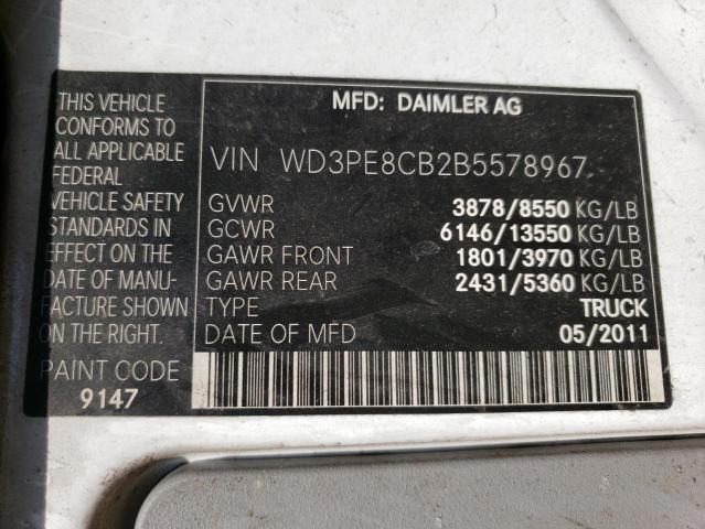 Photo 10 from auction – 2011 MERCEDES-BENZ SPRINTER 2 with VIN WD3PE8CB2B5578967