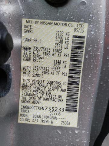 Photo 10 from auction – 2015 NISSAN FRONTIER S with VIN 1N6BD0CTXFN755233