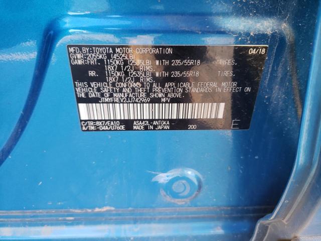 Photo 10 from auction – 2018 TOYOTA RAV4 LIMIT with VIN JTMYFREV2JJ742969