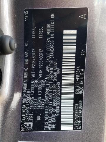 Photo 10 from auction – 2015 TOYOTA SIENNA LE with VIN 5TDKK3DC8FS682348