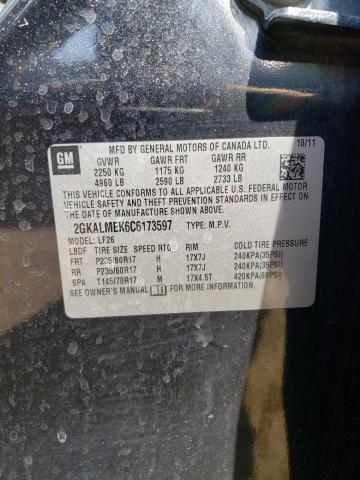 Photo 10 from auction – 2012 GMC TERRAIN SL with VIN 2GKALMEK6C6173597