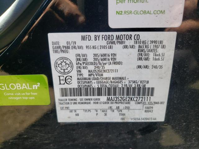 Photo 10 from auction – 2019 FORD ECOSPORT S with VIN MAJ3S2GE2KC272111