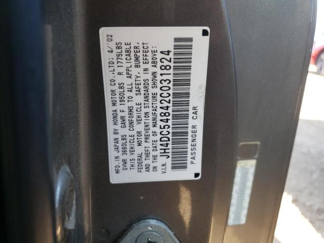 Photo 10 from auction – 2002 ACURA RSX with VIN JH4DC54842C031824