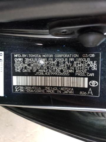 Photo 10 from auction – 2009 TOYOTA COROLLA BA with VIN JTDBL40E999036555