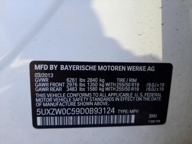 Photo 10 from auction – 2013 BMW X5 XDRIVE3 with VIN 5UXZW0C59D0B93124