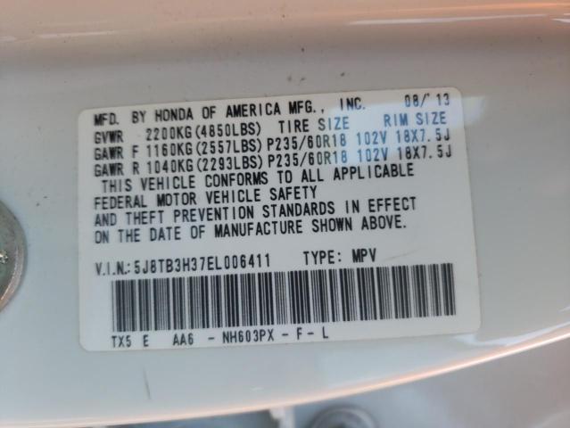 Photo 10 from auction – 2014 ACURA RDX with VIN 5J8TB3H37EL006411