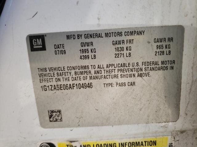 Photo 10 from auction – 2010 CHEVROLET MALIBU LS with VIN 1G1ZA5E06AF104946