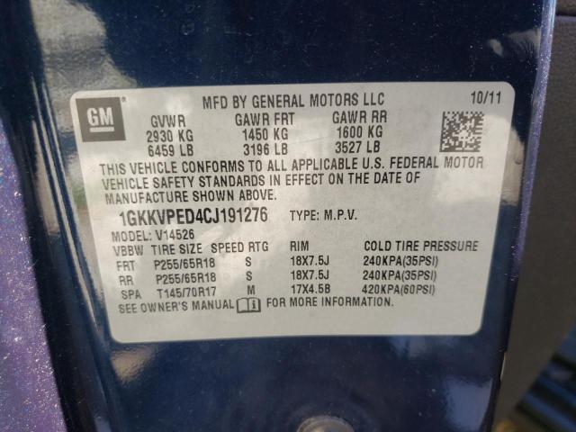 Photo 10 from auction – 2012 GMC ACADIA SLE with VIN 1GKKVPED4CJ191276