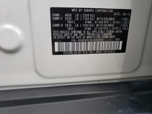 Photo 10 from auction – 2019 SUBARU OUTBACK 3. with VIN 4S4BSENC9K3382982