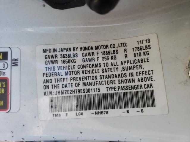 Photo 10 from auction – 2014 HONDA INSIGHT EX with VIN JHMZE2H79ES001115