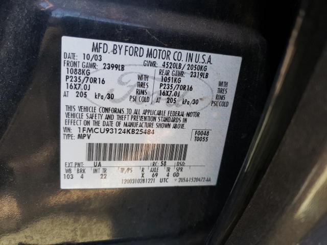 Photo 10 from auction – 2004 FORD ESCAPE XLT with VIN 1FMCU93124KB25484